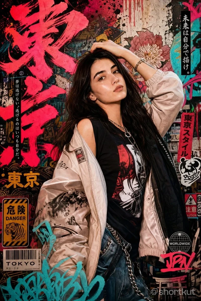 Japanese Graffiti Inspired Art Style