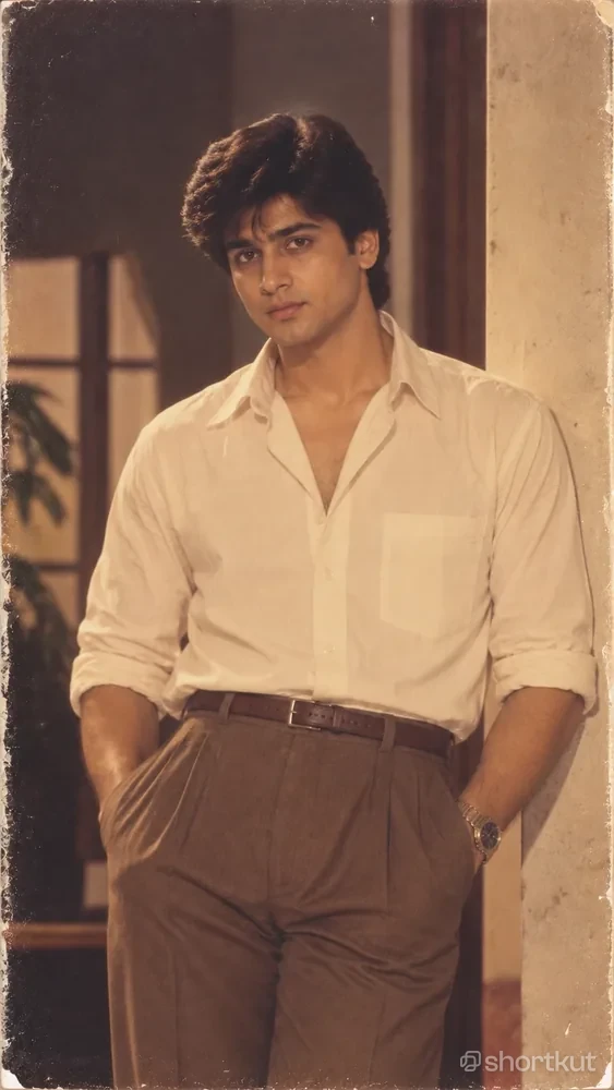 1980s Bollywood Hero AI Photo Prompt for Men