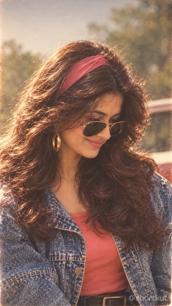 1980s Retro Denim AI Photo Prompt for Girls